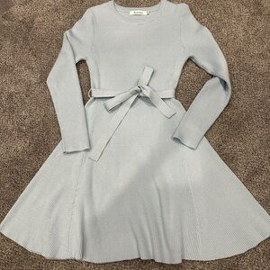 Elegant Blue Sweater Dress